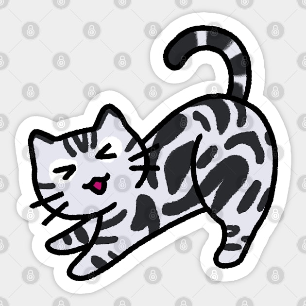 Pepper - Marble Tabby Sticker by ncprocter